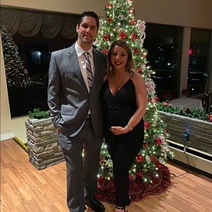 Express Black Sequin Jumpsuit